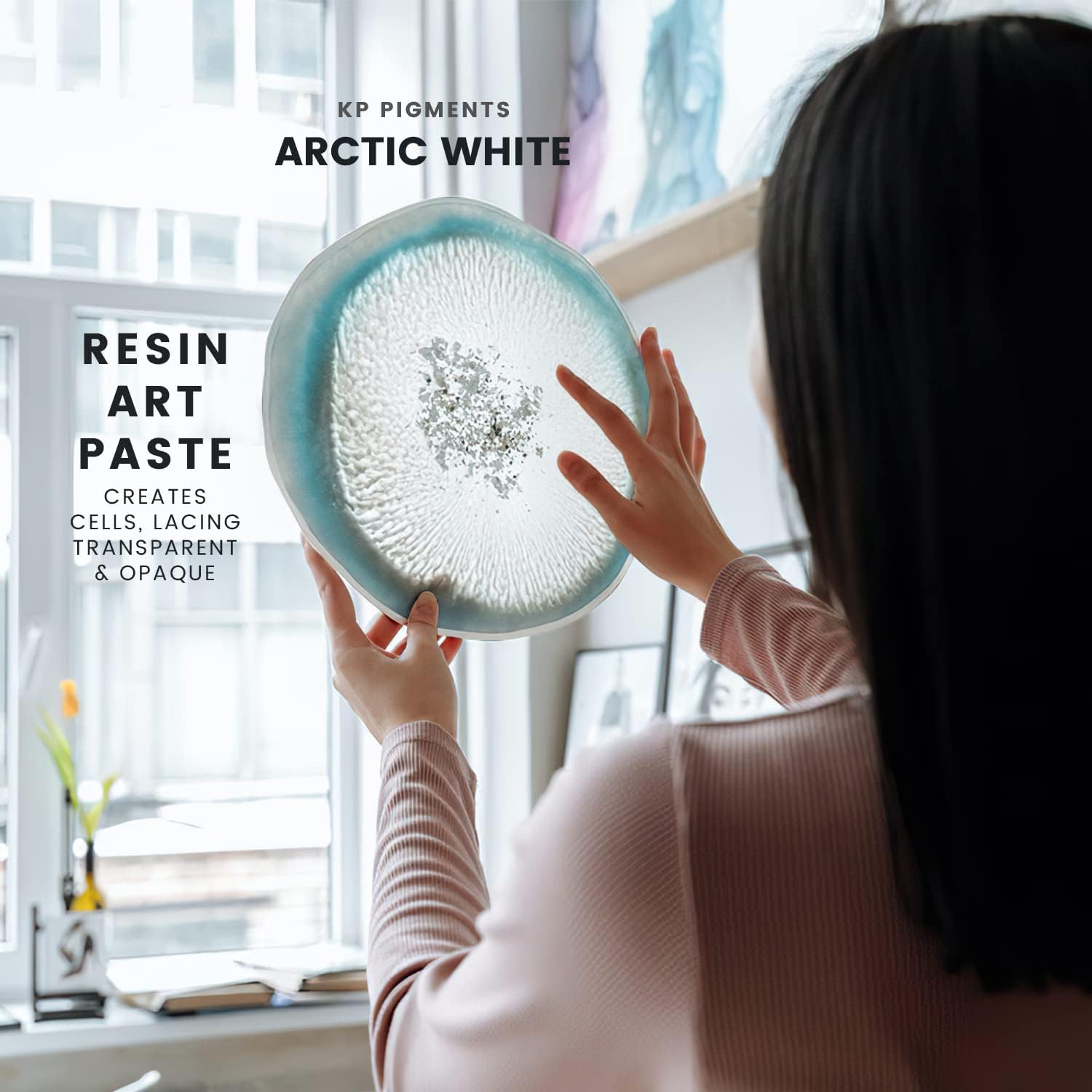 Load image into Gallery viewer, Artic White - Epoxy Pigment Paste for Epoxy Resin, Tint/Pigment Paste with Spoon for Arts and Crafts, Jewelry, Resin Woodworking and More!