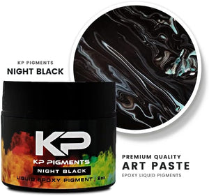 Night Black - Epoxy Pigment Paste for Epoxy Resin, Tint/Pigment Paste with Spoon for Arts and Crafts, Jewelry, Resin Woodworking and More!