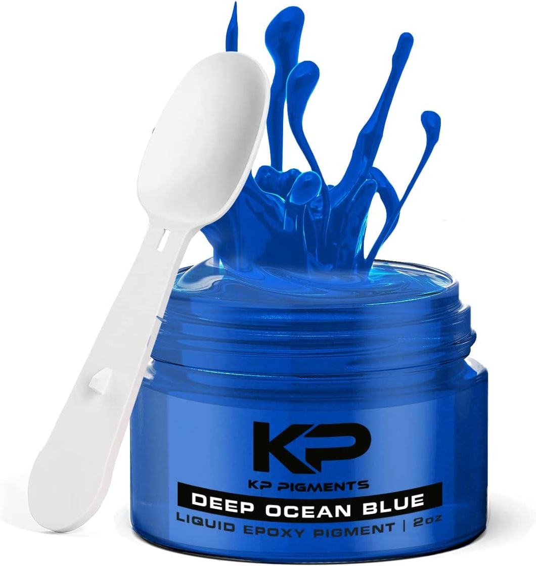 Deep Ocean Blue - Epoxy Pigment Paste for Epoxy Resin, Tint/Pigment Paste with Spoon for Arts and Crafts, Jewelry, Resin Woodworking and More!
