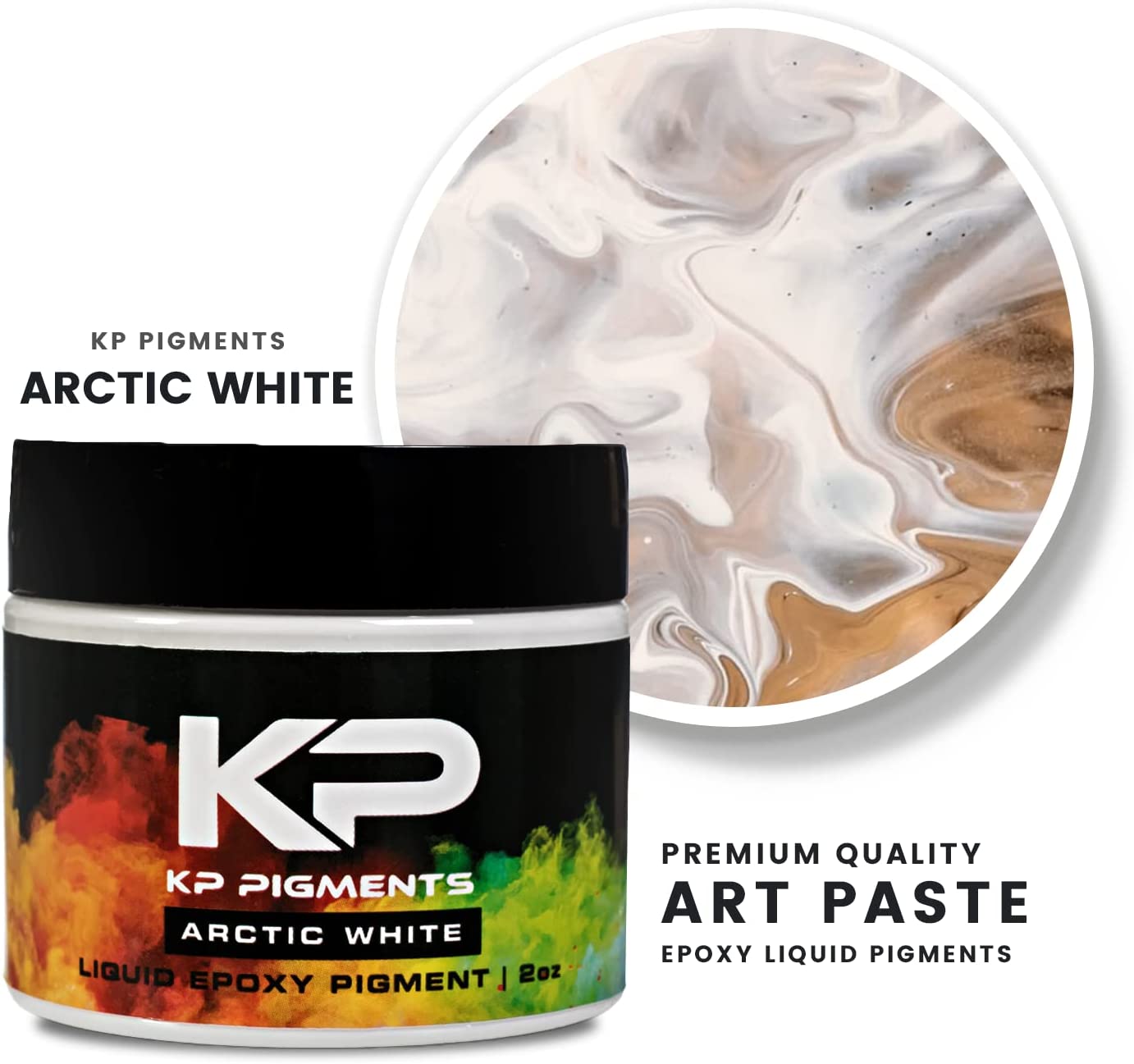 Load image into Gallery viewer, Artic White - Epoxy Pigment Paste for Epoxy Resin, Tint/Pigment Paste with Spoon for Arts and Crafts, Jewelry, Resin Woodworking and More!