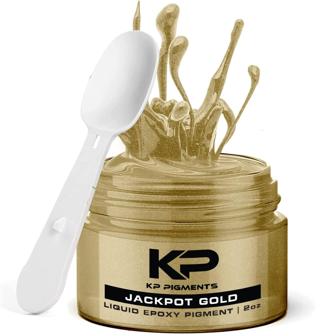 Jackpot Gold - Epoxy Pigment Paste for Epoxy Resin, Tint/Pigment Paste with Spoon for Arts and Crafts, Jewelry, Resin Woodworking and More!