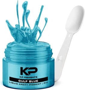 Gulf Blue - Epoxy Pigment Paste for Epoxy Resin, Tint/Pigment Paste with Spoon for Arts and Crafts, Jewelry, Resin Woodworking and More!