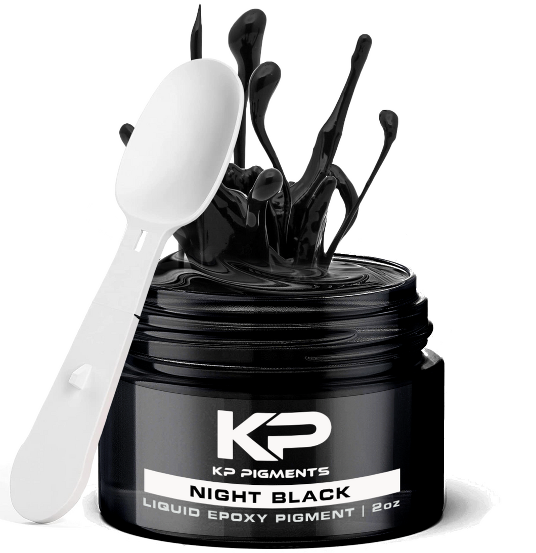 Night Black - Epoxy Pigment Paste for Epoxy Resin, Tint/Pigment Paste with Spoon for Arts and Crafts, Jewelry, Resin Woodworking and More!