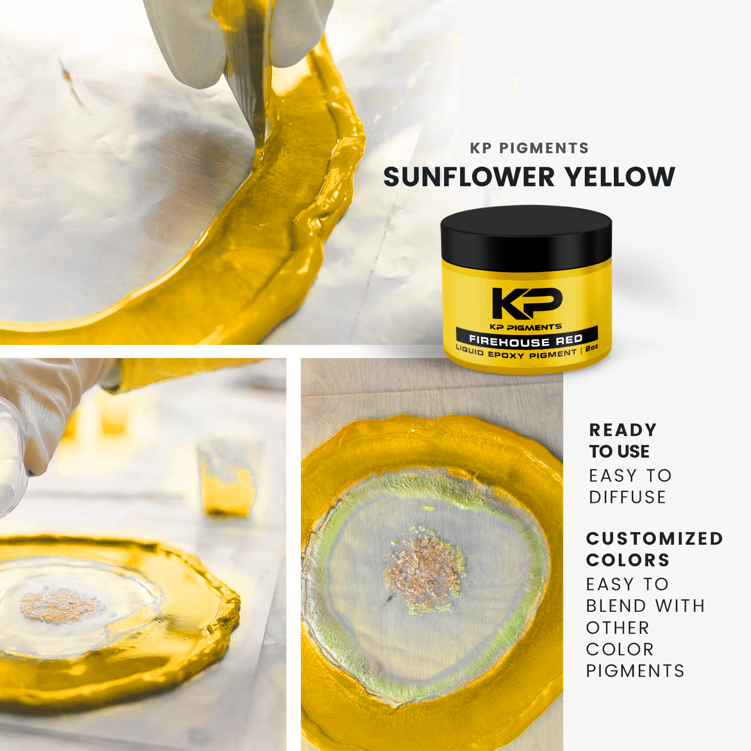 Load image into Gallery viewer, Sunflower Yellow - Epoxy Pigment Paste for Epoxy Resin, Tint/Pigment Paste with Spoon for Arts and Crafts, Jewelry, Resin Woodworking and More!